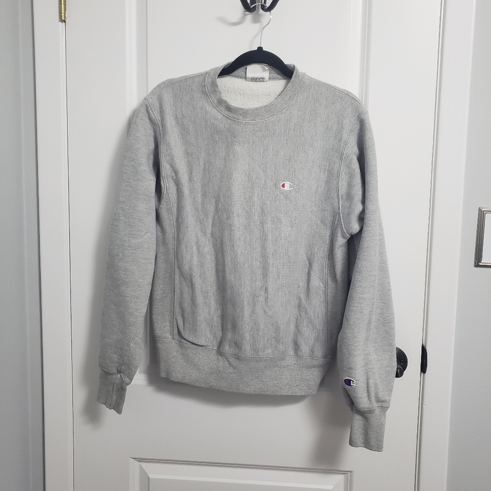 CHAMPION Gray Reverse Weave Sweatshirt
